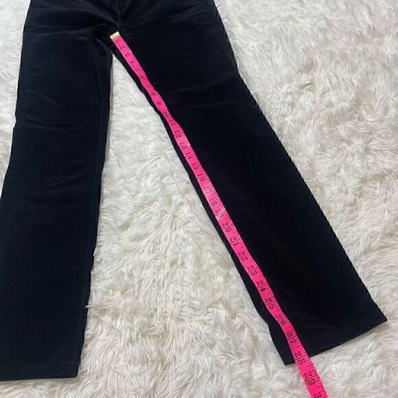 Ann Taylor Black Velvet Pants Size 0 Skinny Modern Fit Velour Stretch Low Rise - Picture 8 of 12